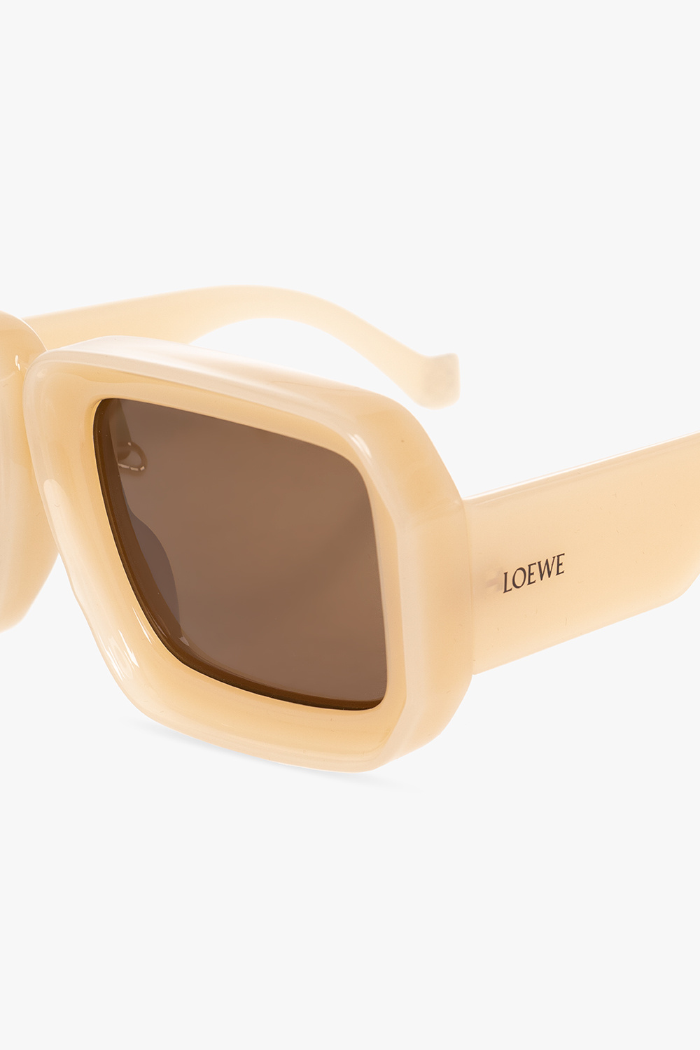 サングラス Loewe Cream Acetate Sunglasses Cream Sunglasses Loewe - Balenciaga Eyewear Mono rectangular